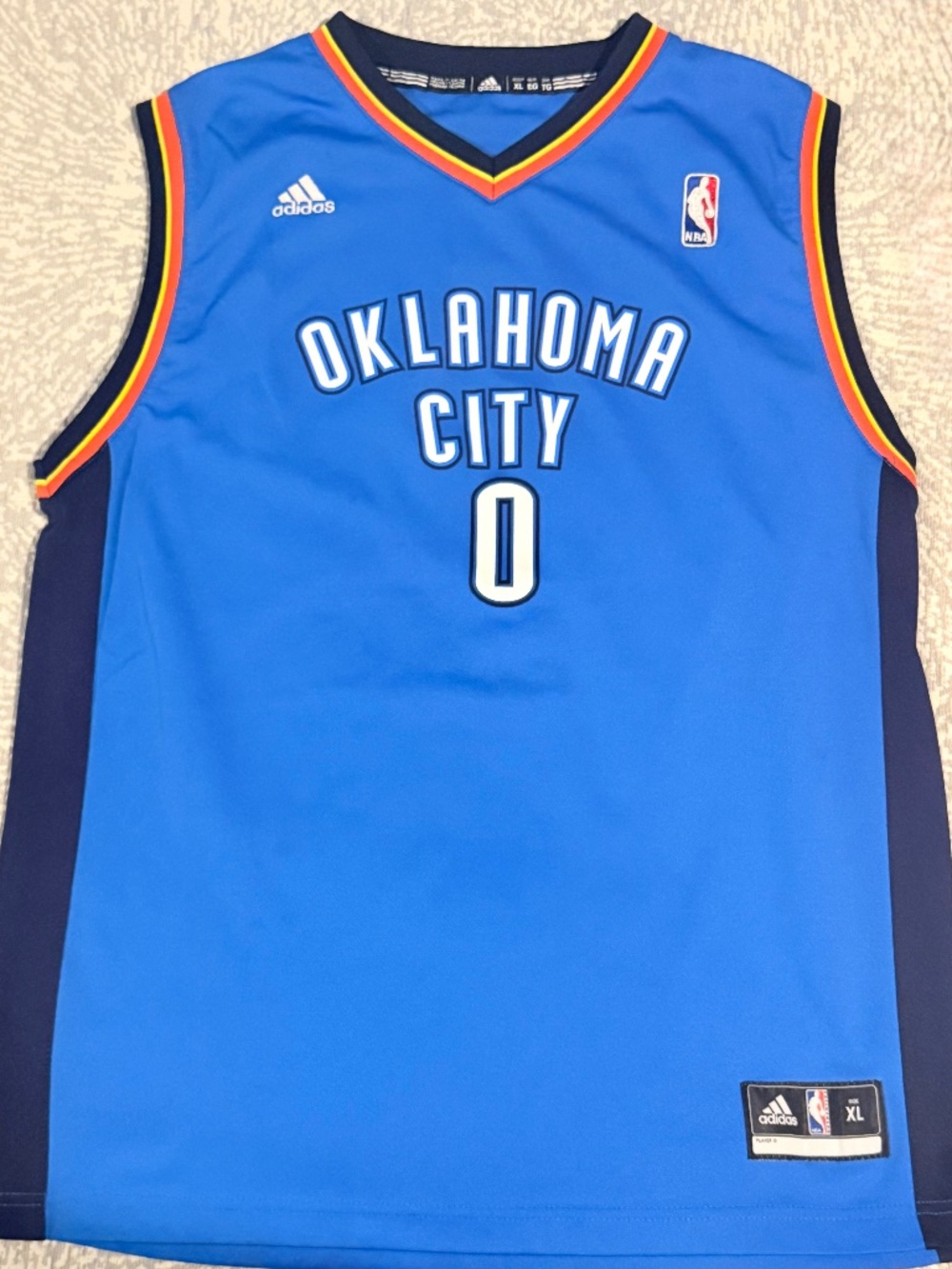 Adidas Russell Westbrook OKC Thunder NBA Youth Jersey XL Blue #0